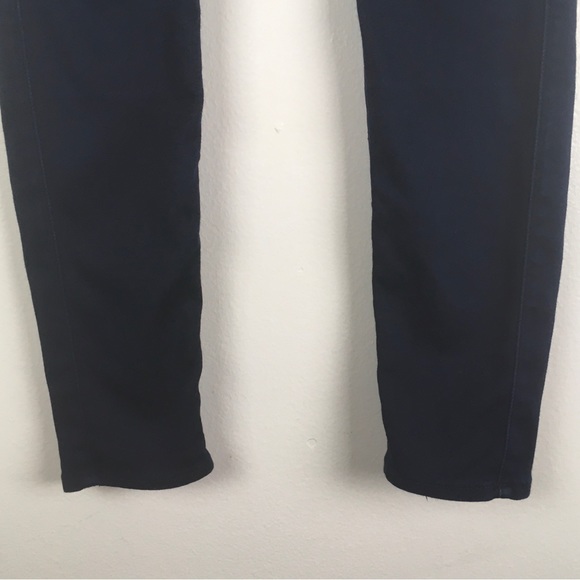 7 For All Mankind The Mid Rise Skinny Pants in Deep Blue - Picture 6 of 11
